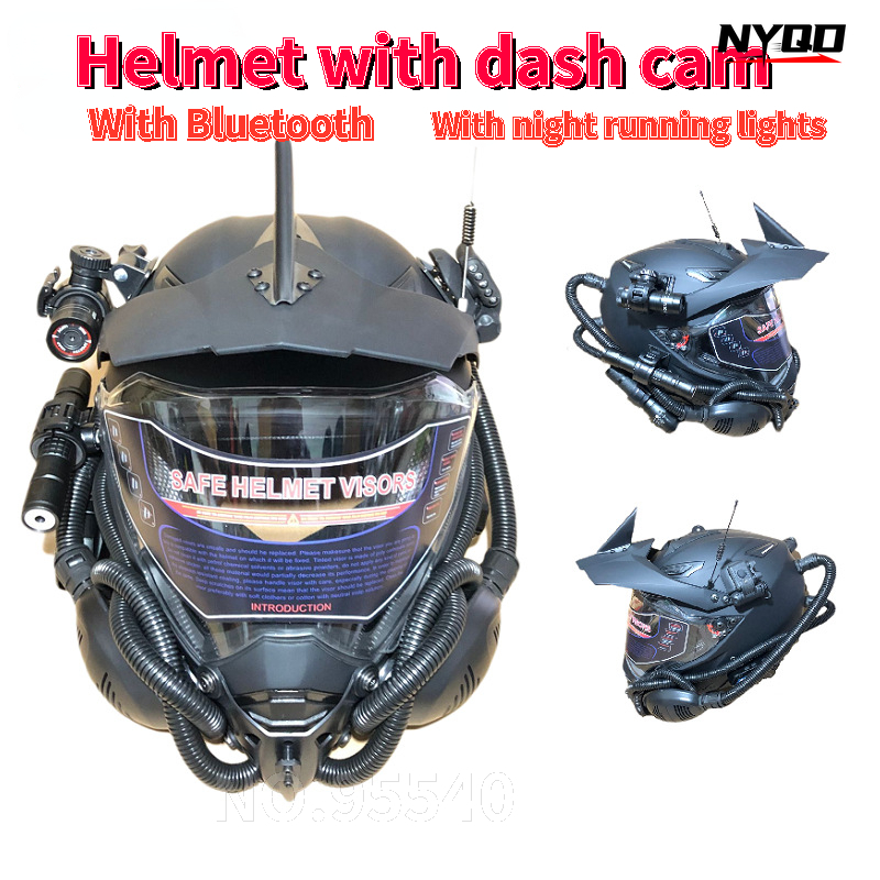 Full Face Motorcycle Helmet With Bluetooth - Capacete de rally capacete de motocicleta
