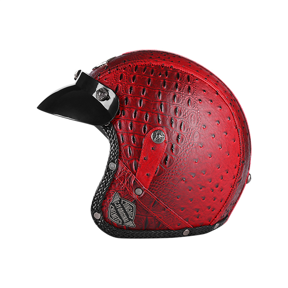 Vintage Open Face Retro Helmet - Dot 3/4 rosto aberto motocicleta retro