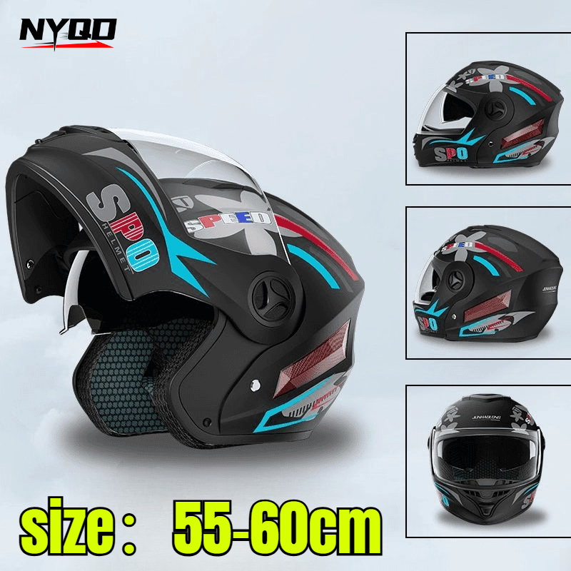 Full Face Motorcycle Helmet With Bluetooth - Capacete de Segurança Modular Personalizado para