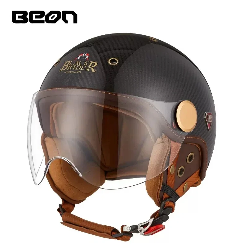 Vintage Open Face Retro Helmet - Beon br13 retro rosto aberto meio