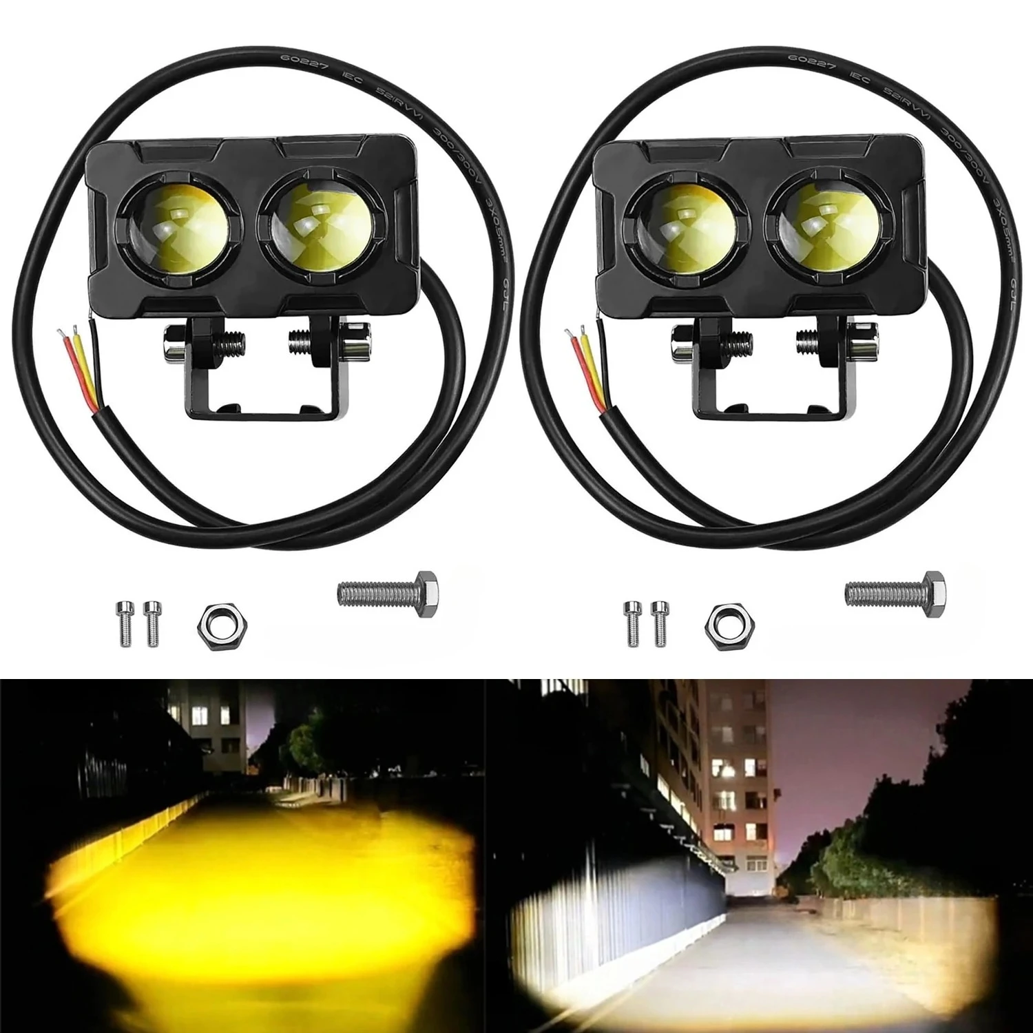 Atv Parts - 1/2 pçs motocicleta led luzes de