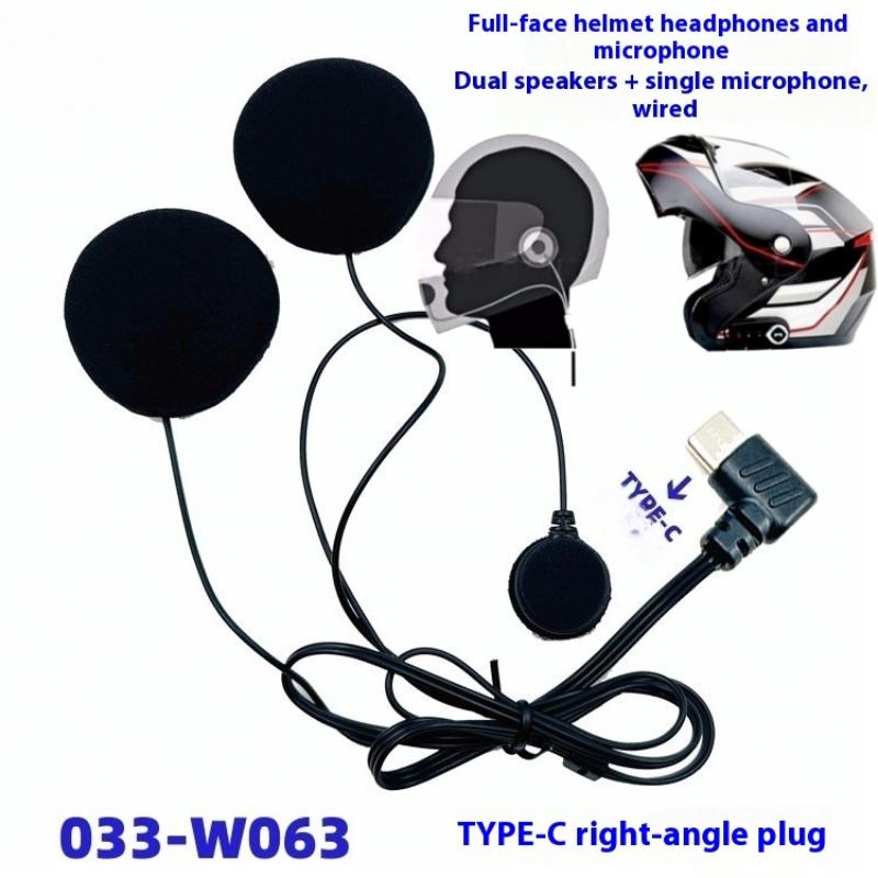 Full Face Motorcycle Helmet With Bluetooth - 【Y】1 unidade de fone de ouvido