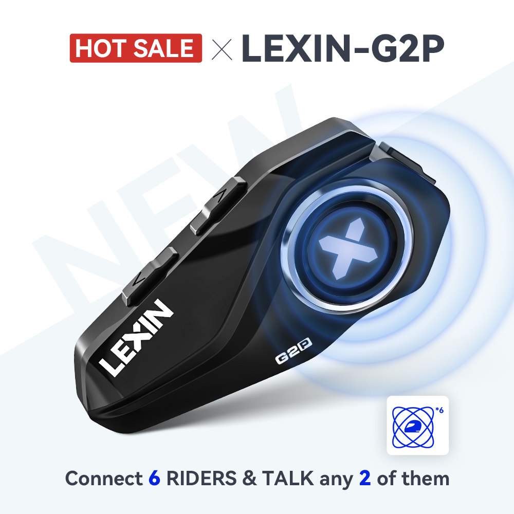 Universal Motorcycle Helmet Intercom Headset - Lexin g2p motocicleta interfone capacete fones