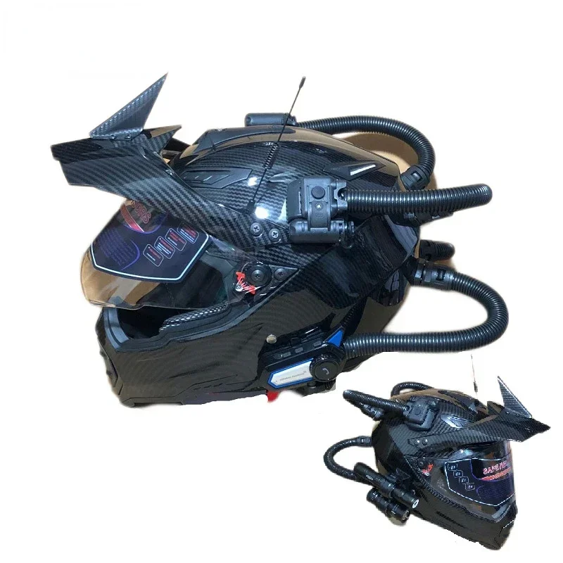 Full Face Motorcycle Helmet With Bluetooth - Capacete retrô para motocicleta, capacetes off-road