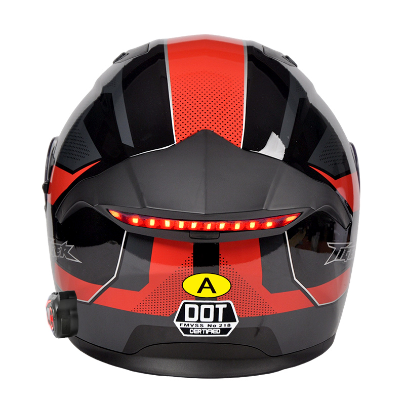Capacete de Moto com Luz Trase - Full Face Motorcycle Helmet With Bluetooth avaliação e preço