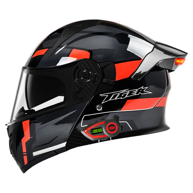 Capacete de Moto com Luz Trase - Full Face Motorcycle Helmet With Bluetooth avaliação e preço