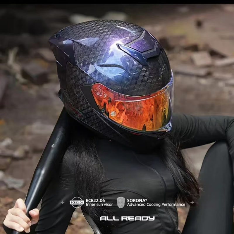 Ar 12k fibra de carbono capace - Carbon Fiber Lightweight Motorcycle Helmet avaliação e preço