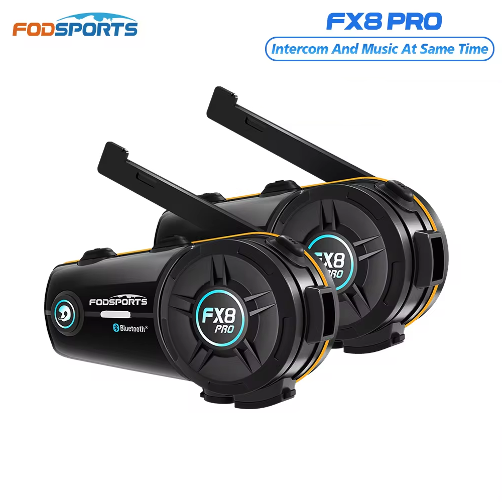 2 Peças Fodsports FX8 Pro Inte - Universal Motorcycle Helmet Intercom Headset avaliação e preço
