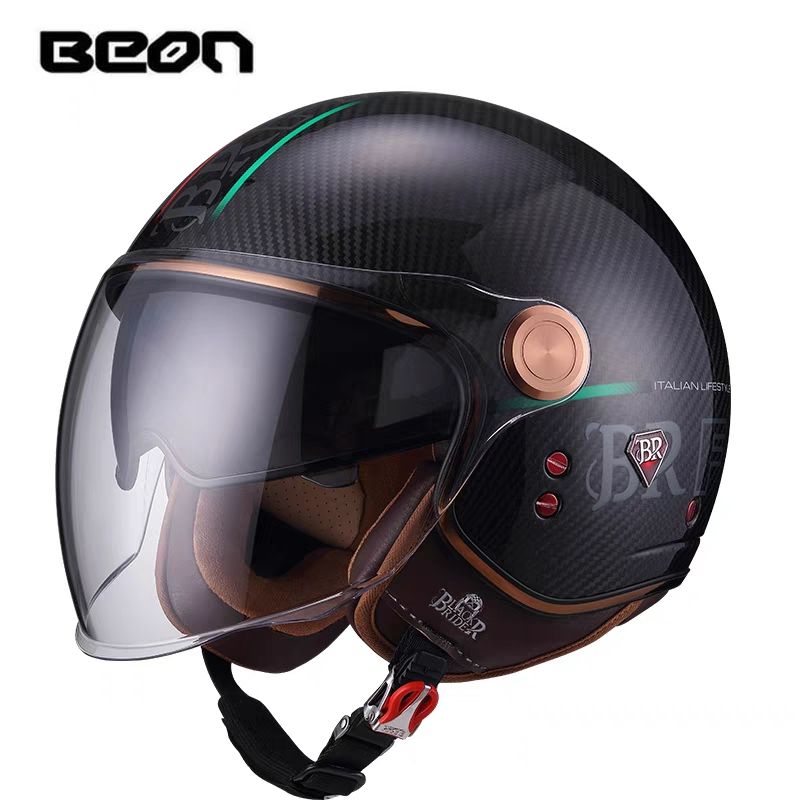 Capacete Retro BEON BR20 em Fi - Vintage Open Face Retro Helmet avaliação e preço