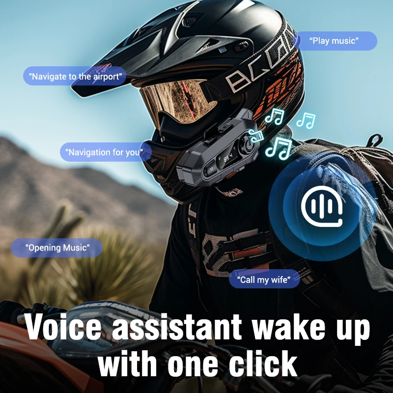 Intercomunicador Bluetooth 5.3 - Universal Motorcycle Helmet Intercom Headset avaliação e preço