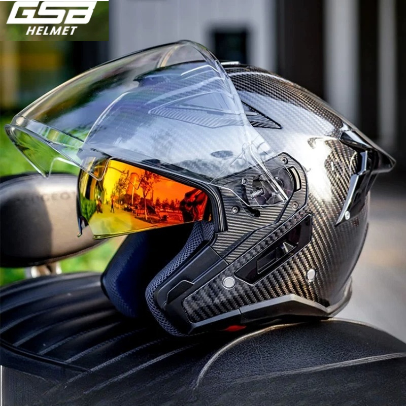 Capacete de Motocicleta GSB em - Carbon Fiber Lightweight Motorcycle Helmet avaliação e preço