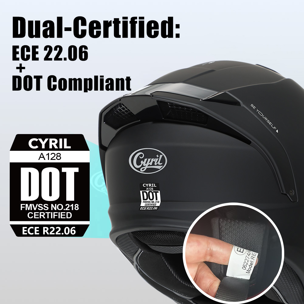 Capacete Modular CYRIL para Mo - Modular Flip Up Motorcycle Helmet Dot Approved avaliação e preço