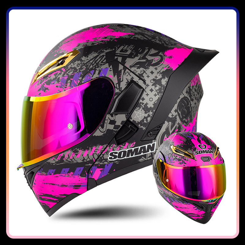 Homens mulheres capacetes de m - Modular Flip Up Motorcycle Helmet Dot Approved avaliação e preço