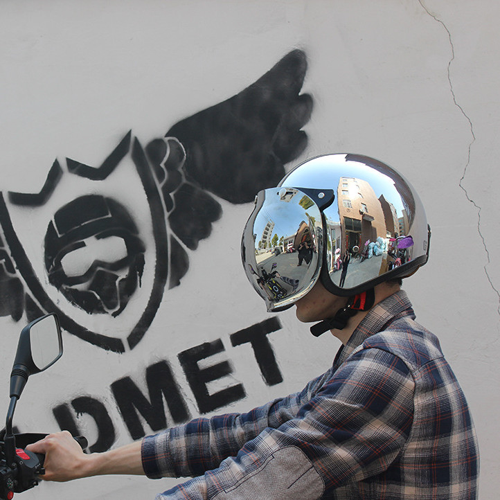Aberto rosto capacete da motoc - Vintage Open Face Retro Helmet avaliação e preço