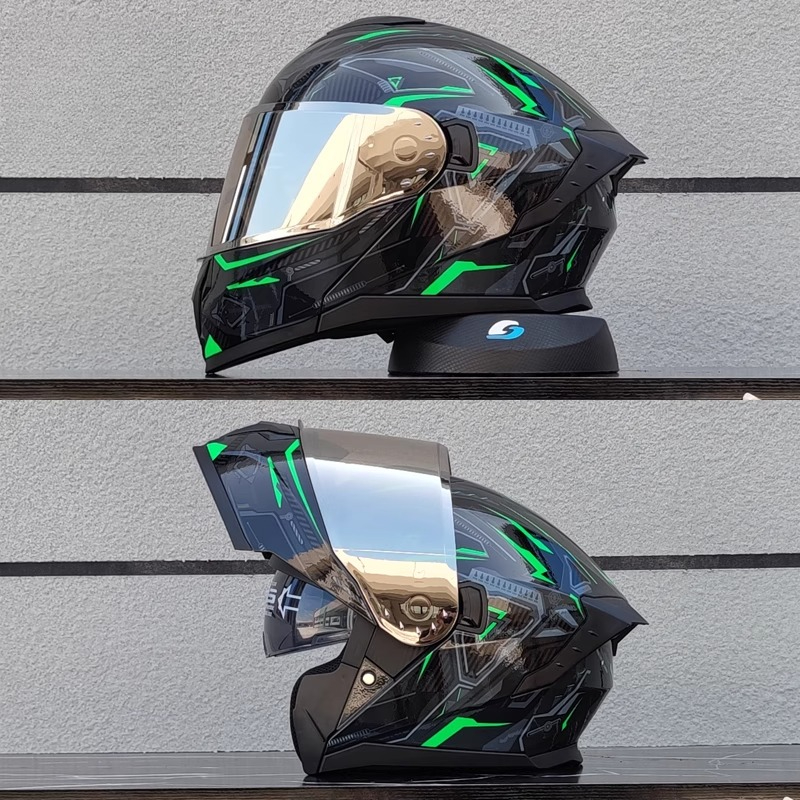 Novo capacete modular de motoc - Full Face Motorcycle Helmet With Bluetooth avaliação e preço