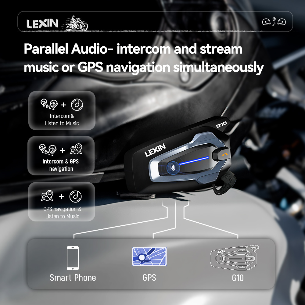 NEW-LEXIN G10 Intercomunicador - Universal Motorcycle Helmet Intercom Headset avaliação e preço