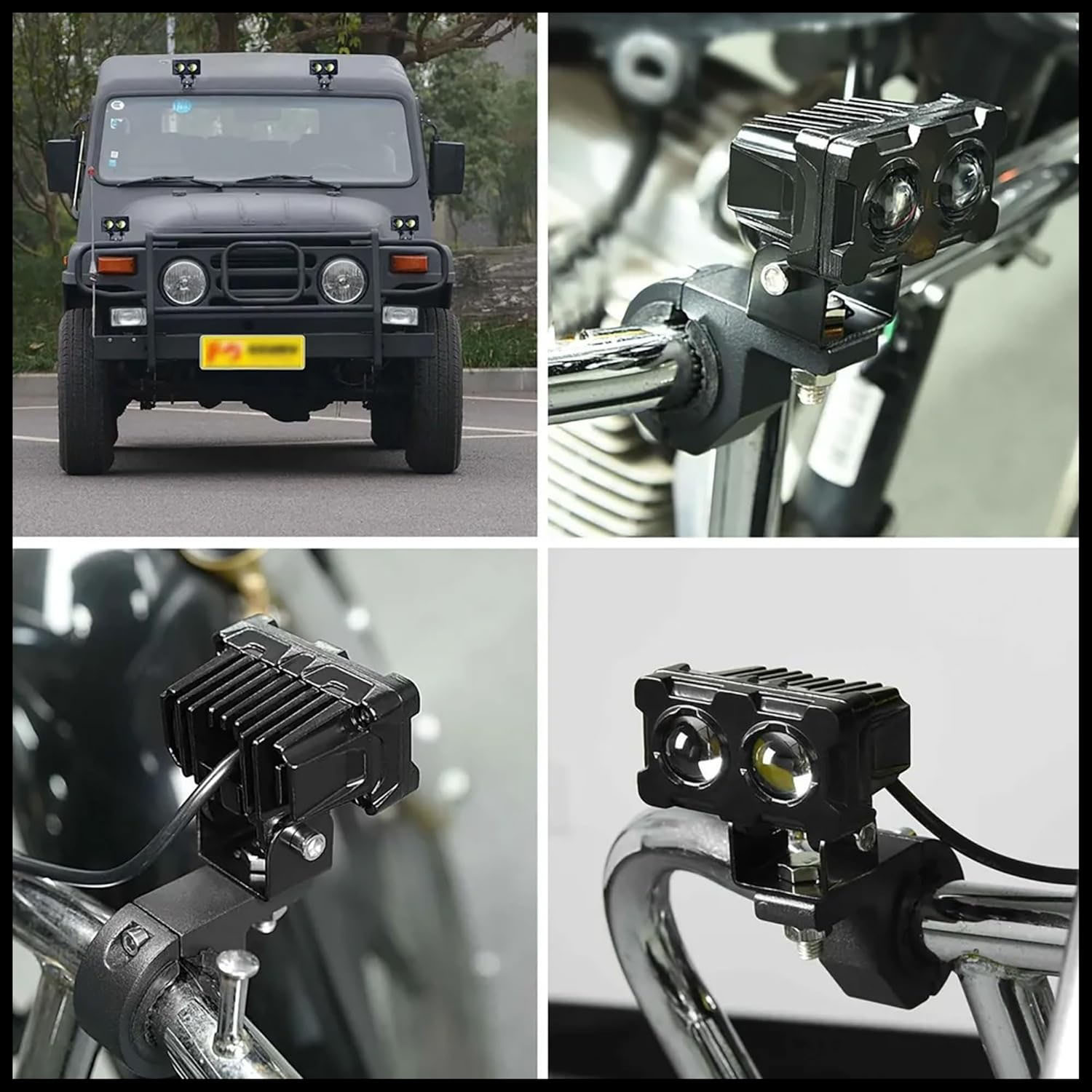 1/2 pçs motocicleta led luzes  - Atv Parts avaliação e preço