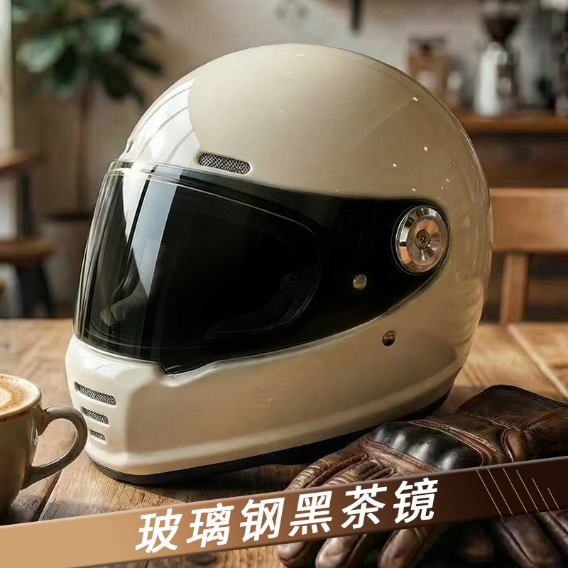 Capacete Retro de Fibra de Car - Carbon Fiber Lightweight Motorcycle Helmet avaliação e preço