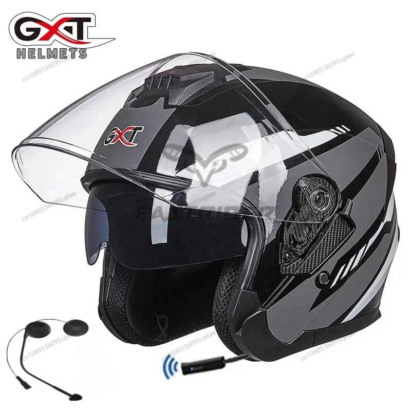 Gxt capacete da motocicleta fo - Full Face Motorcycle Helmet With Bluetooth avaliação e preço
