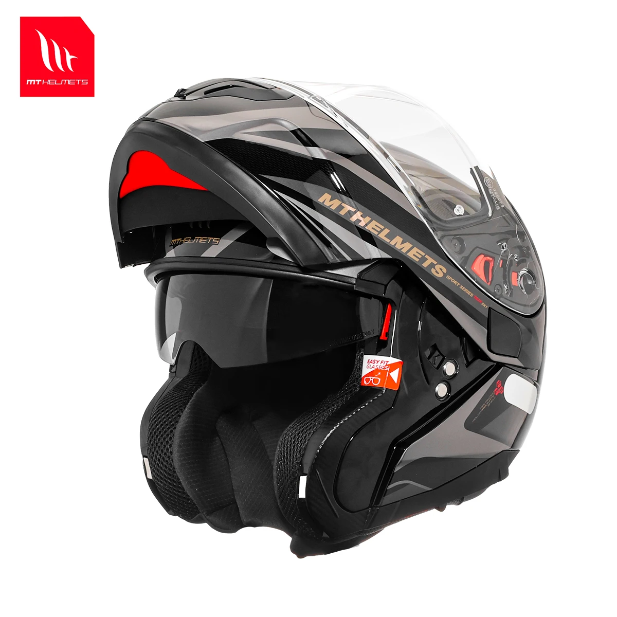 2025 original mt atom sv flip  - Full Face Motorcycle Helmet With Bluetooth avaliação e preço