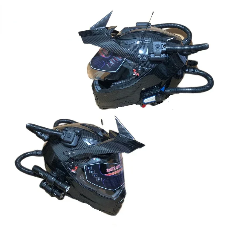 Capacete retrô para motociclet - Full Face Motorcycle Helmet With Bluetooth avaliação e preço